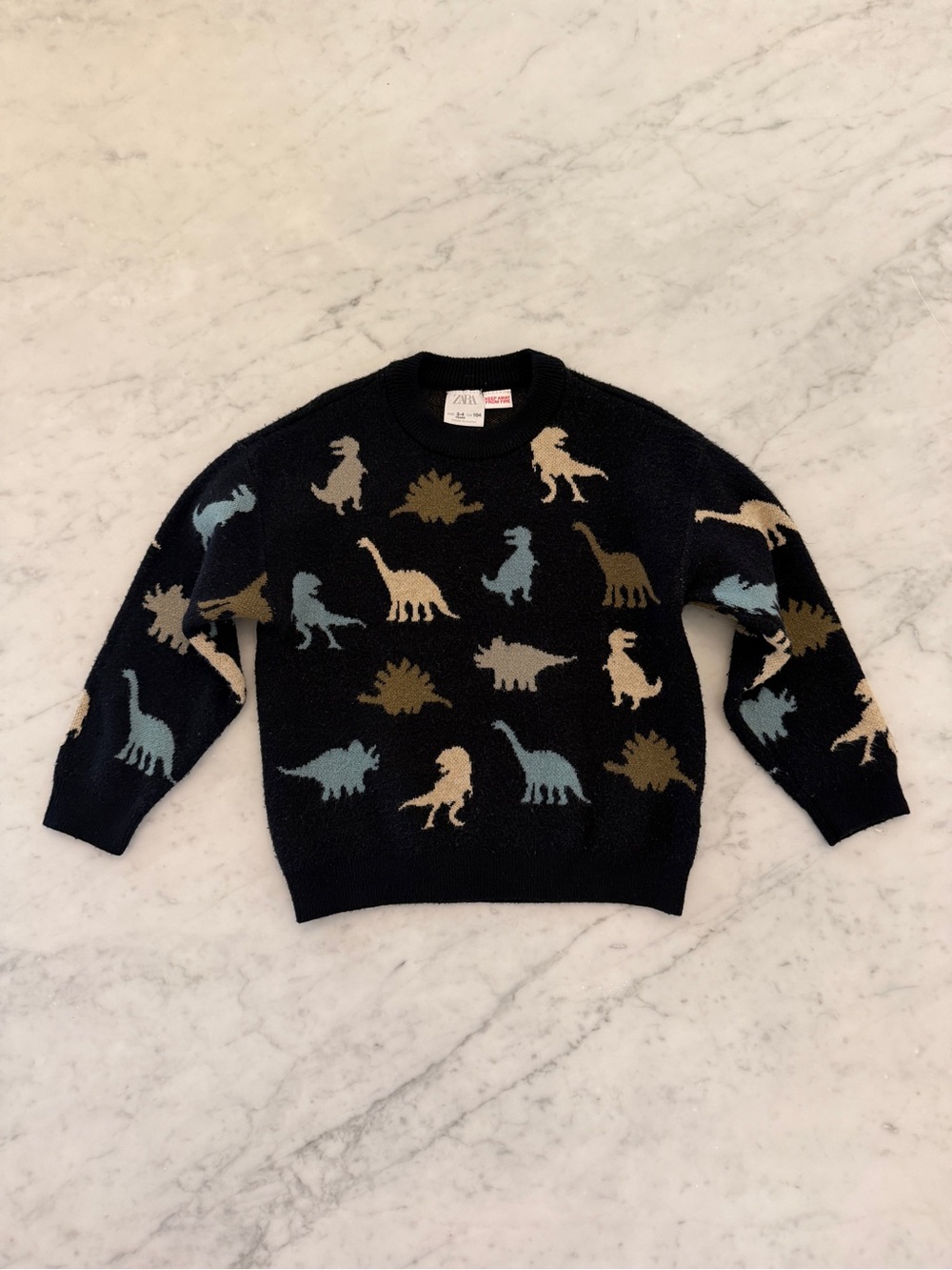 Zara Toddler Boy Knit Dinosaur Sweater